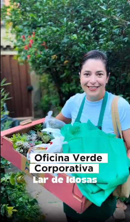 Capa do vídeo da Oficina Verde Corporativa em lar de idosos